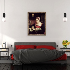Tablou inramat - Master of the Female Half Lengths - Scrierea Sfanta Maria Magdalena, 60 x 80 cm - Img 3