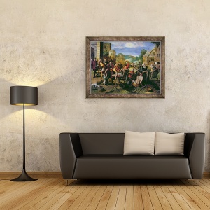 Tablou inramat - Master of the Prodigal Son - Lucrarile milei, 60 x 80 cm - Img 2