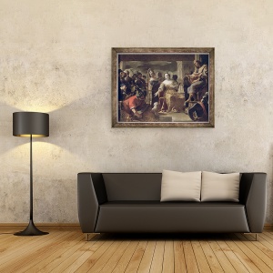 Tablou inramat - Mattia Preti - Regina din Saba inaintea lui Solomon, 60 x 80 cm - Img 2