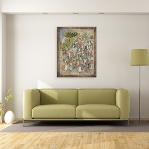Tablou inramat - Maurice Brazil Prendergast - Treptele lui Santa Maria Aracoeli, Roma, 70 x 90 cm - Img 2