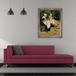 Tablou inramat - Max Liebermann - Amsterdam orfani in gradina, 50 x 60 cm - Img 2