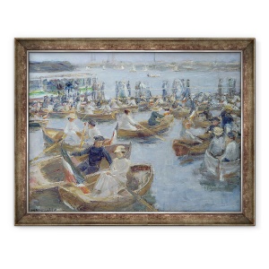 Tablou inramat - Max Liebermann - Seara la Uhlenhorster Fahrhaus, 70 x 90 cm