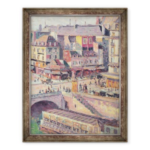 Tablou inramat - Maximilien Luce - Pont Saint-Michel si Quai des Orfevres, Paris, 60 x 80 cm