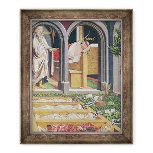Tablou inramat - Michael Pacher - Aparitia lui Gamaliel preotului, Lucien, din Altarul Sfantului stefan, 50 x 60 cm