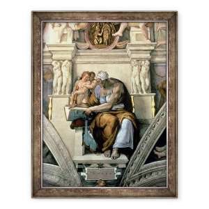 Tablou inramat - Michelangelo Buonarroti - Plafonul Capelei Sixtine, Sibyl Cumaean, 60 x 80 cm