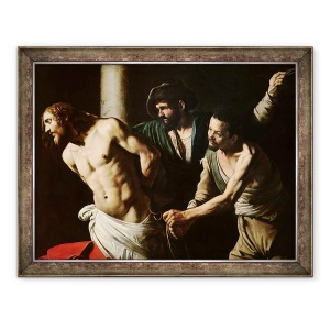 Tablou inramat - Michelangelo Caravaggio - Flagelarea lui Hristos, 60 x 80 cm