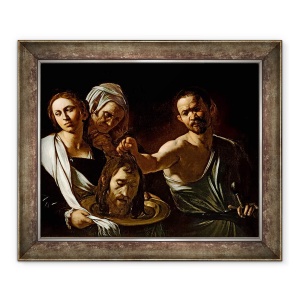 Tablou inramat - Michelangelo Merisi da Caravaggio - Salome primeste capul Sfantului Ioan Botezatorul, 70 x 85 cm