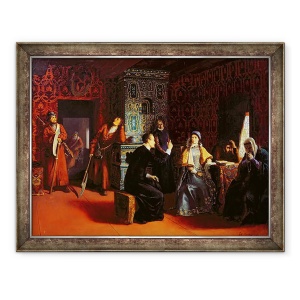 Tablou inramat - Mikhail Konstantinovich Klodt - Marina Mniszech arestata cu un preot, 70 x 90 cm