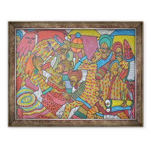 Tablou inramat - Muktair Oladoja - Festival, 70 x 90 cm
