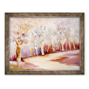 Tablou inramat - Neela Pushparaj - Calea cu Copaci, 60 x 80 cm