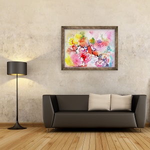 Tablou inramat - Neela Pushparaj - Flori nesfarsite, 60 x 80 cm - Img 2