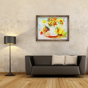 Tablou inramat - Neela Pushparaj - trei vaze, 60 x 80 cm - Img 2