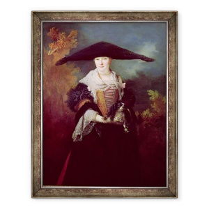 Tablou inramat - Nicolas de Largilliere - La Belle Strasbourgeoise, posibil portretul nuptial al surorii artistului Marie-Elizabeth, 60 x 80 cm