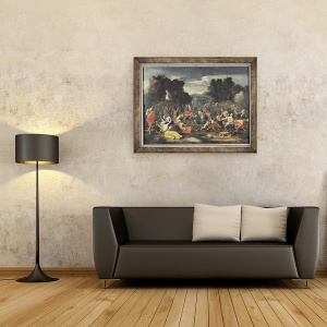Tablou inramat - Nicolas Poussin - Adunarea de Mana, 60 x 80 cm - Img 2