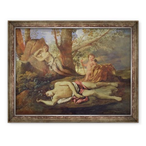 Tablou inramat - Nicolas Poussin - Echo si Narcis, 70 x 90 cm