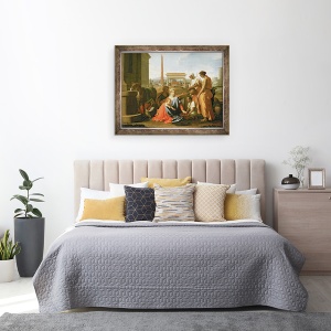 Tablou inramat - Nicolas Poussin - Restul in zbor spre Egipt, 70 x 90 cm - Img 3