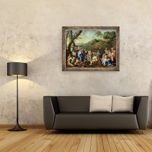 Tablou inramat - Nicolas Poussin - Sfantul Ioan Botezul Poporului, 60 x 80 cm - Img 2
