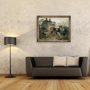 Tablou inramat - Nikolai Pimonenko - Paste Matins, 70 x 90 cm - Img 2