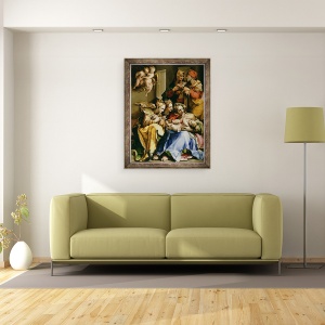 Tablou inramat - Nosadella - Sfanta Familie cu Sfintii Anne, Ecaterina de Alexandria si Maria Magdalena, 70 x 90 cm - Img 2