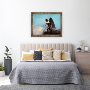 Tablou inramat - Odilon Redon - Omul cu aripi sau, ingerul cazut, 70 x 90 cm - Img 3