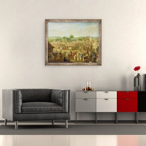 Tablou inramat - Olivier Perrin - Targul de la Quimper, 50 x 60 cm - Img 2