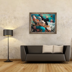 Tablou inramat - Ophelia Redpath - Un fel de albastru, 60 x 80 cm - Img 2