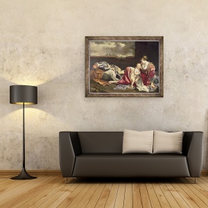 Tablou inramat - Orazio Gentileschi - Restul in zbor spre Egipt, 60 x 80 cm - Img 2