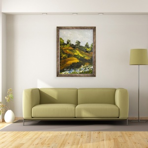 Tablou inramat - Patricia Brintle - Bleuets un Trouin, 70 x 90 cm - Img 2