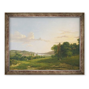 Tablou inramat - Patrick Nasmyth - O vedere de Cessford si satul Caverton, Roxboroughshire in departare, 60 x 80 cm