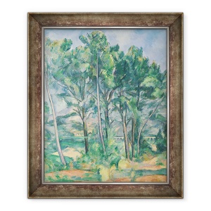 Tablou inramat - Paul Cezanne - Apeductul Montagne Sainte-Victoire vazut prin copaci, 50 x 60 cm