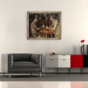 Tablou inramat - Paul Cezanne - Jucatorii de carti I, 50 x 60 cm - Img 2