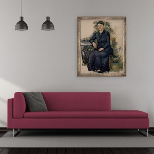 Tablou inramat - Paul Cezanne - Madame Cezanne in gradina, 50 x 60 cm - Img 2