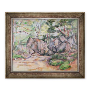 Tablou inramat - Paul Cezanne - Paduri cu bolovani, 70 x 85 cm