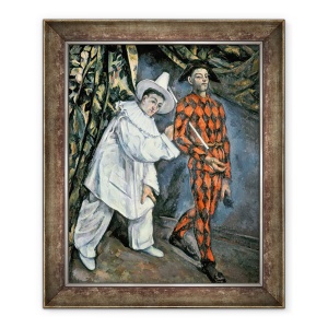 Tablou inramat - Paul Cezanne - Pierrot si arlechin Mardi Gras, 70 x 85 cm