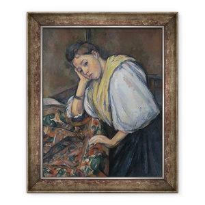 Tablou inramat - Paul Cezanne - Tanara italianca la masa, 50 x 60 cm