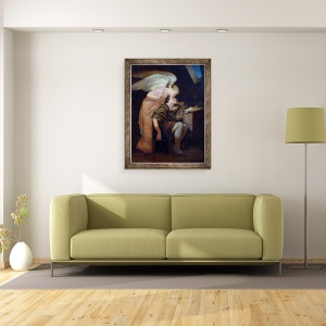 Tablou inramat - Paul Cezanne - Visul Poetului sau, Sarutul Muza, 60 x 80 cm - Img 2