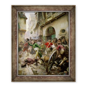 Tablou inramat - Paul Emile Boutigny - Henri de La Rochejaquelein 1772-94 in batalia de la Cholet, 50 x 60 cm