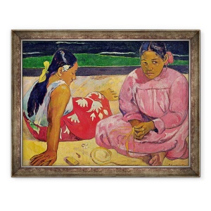 Tablou inramat - Paul Gauguin - Femei din Tahiti, Pe plaja, 60 x 80 cm