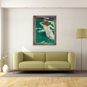Tablou inramat - Paul Gauguin - in valuri, 60 x 80 cm - Img 2