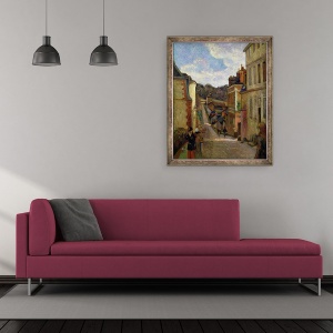 Tablou inramat - Paul Gauguin - O strada suburbana, 50 x 60 cm - Img 2