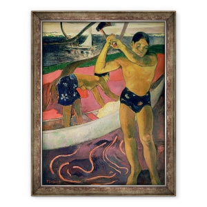 Tablou inramat - Paul Gauguin - Omul cu un topor, 70 x 90 cm