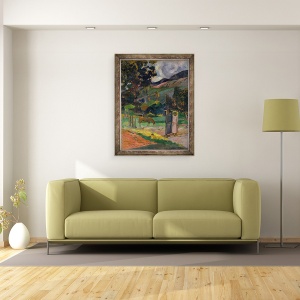 Tablou inramat - Paul Gauguin - Peisaj Tahitian, 60 x 80 cm - Img 2