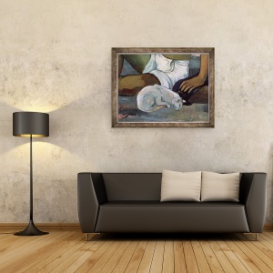 Tablou inramat - Paul Gauguin - Tahitieni intr-o camera II, 60 x 80 cm - Img 2