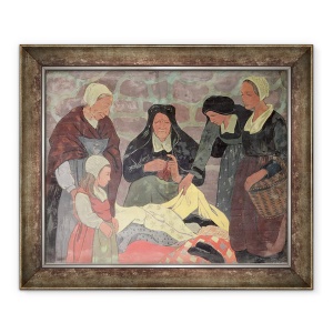 Tablou inramat - Paul Serusier - Vanzatorul de tesaturi, 50 x 60 cm