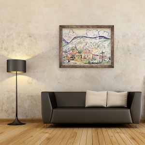 Tablou inramat - Paul Signac - Saint-Julien-Beauchêne, 70 x 90 cm - Img 2