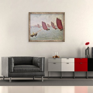 Tablou inramat - Paul Signac - Vant, Concarneau, 50 x 60 cm - Img 2