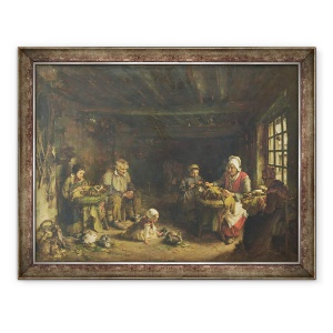 Tablou inramat - Paul Soyer - Lacemakers la Asnieres-sur-Oise, 70 x 90 cm