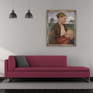 Tablou inramat - Paula Modersohn-Becker - Mama si Copil, 70 x 85 cm - Img 2