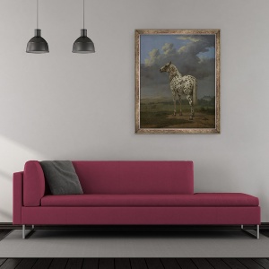 Tablou inramat - Paulus Potter - Calul Piebald, 50 x 60 cm - Img 2