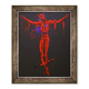 Tablou inramat - Penny Warden - Isus moare pe cruce - Statia 12, 50 x 60 cm